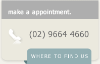 make an appointment - (02) 9664 4660 - where to find us